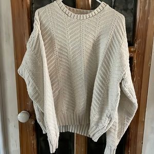 LL Bean Classic cotton Fisherman’s knit sweater Mens large